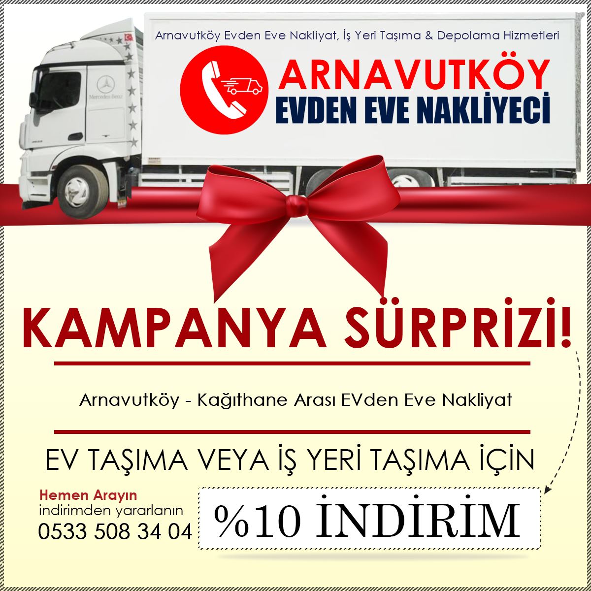 Arnavutköy - Kağıthane Arası EVden Eve Nakliyat